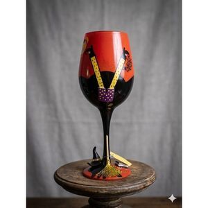 Lolita Wicked Witch 4th Wine Glass By Lolita RARE Halloween NEW